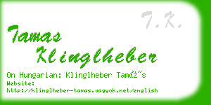 tamas klinglheber business card